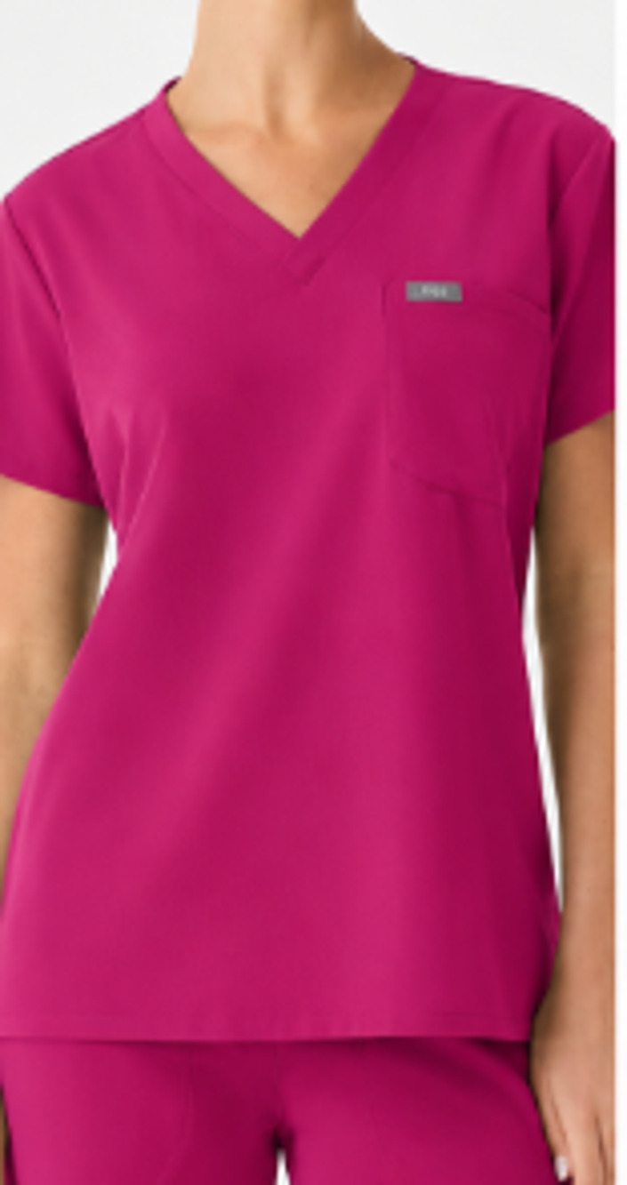 NWT FIGS Women's Catarina One-Pocket Scrub Top Berry Pop XS Rare SOLD OUT